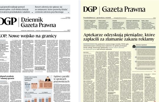 Odświeżony "Dziennik Gazeta Prawna". Nowy layout i format
