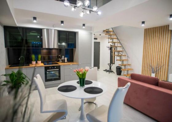 Nowoczesny 2 poziomowy apartament Biskupiec