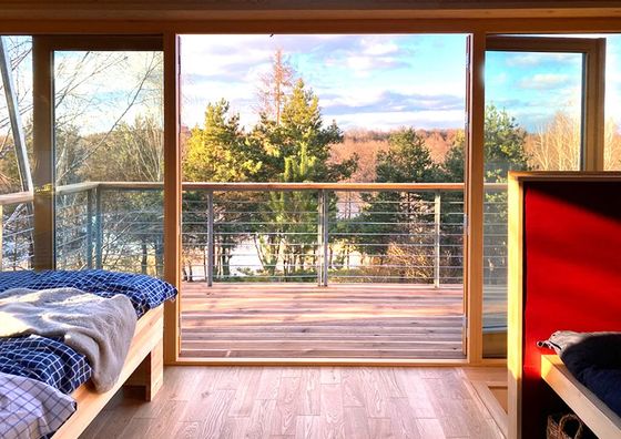 Bird Lodge z sauną nad jeziorem (6 osób) Janówko