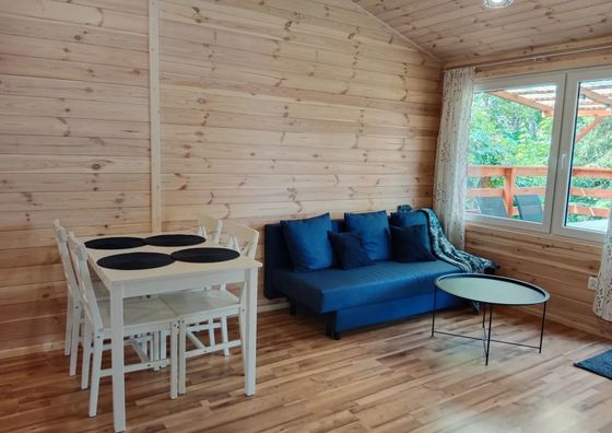 Owocowe Wakacje - Domek drewniany nad jeziorem Mikołajki