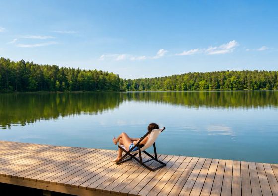 Mazury Domki nad jeziorem Ruciane Tarasy Ruciane Nida 