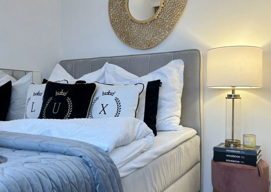 Unigue beige & gold apartment Kołobrzeg 