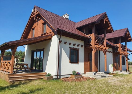 MILOCHÓWKA - dom drewniany bliźniak Wdzydze Tucholskie