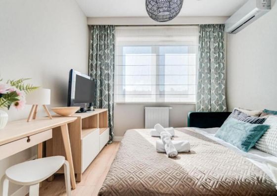 Jutrzenki 68a - dwupokojowy apartament z balkonem, parking - Wrocław - Fair Rentals