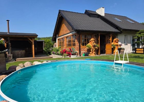 Komfortowy Dom Całoroczny - sauna, jacuzzi, bilard Tyłowo