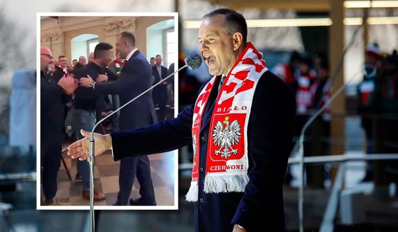 Prezydent Nawrocki i serdeczne powitanie z szefem gangu kiboli