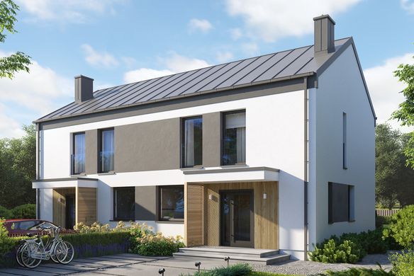 Projekt domu Eco 41 - dwulokalowy