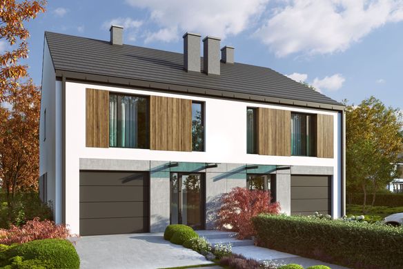 Projekt domu Eco 44 - dwulokalowy