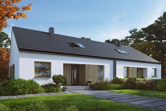 Projekt domu Eco 42 dwulokalowy