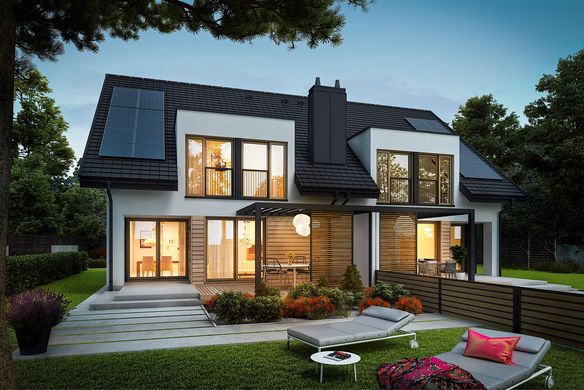 Projekt domu Konrad G1 (bliźniak) energo