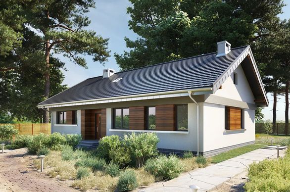 Projekty domów do 120 m² tanich w budowie - Milan Rex (1544) KRD2693