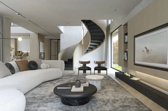 Schody kręcone - Schody kręcone -  Projekt domu Willa Prestige 3 WAW1179