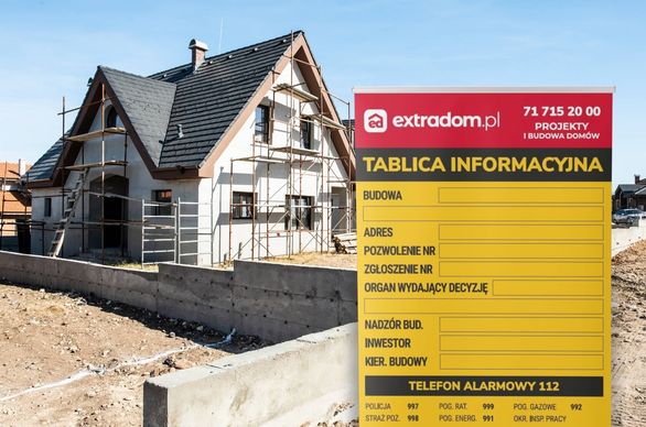 Tablica informacyjna budowy