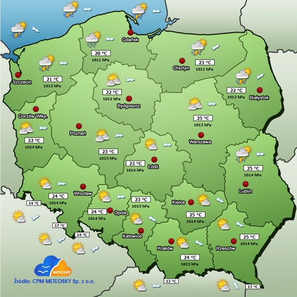 Pogoda Na Zmiane Opady Deszczu I Burze Moze Mocniej Zawiac Wp Pogoda