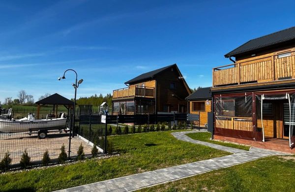 Domki WESTERN HOUSE Giżycko Fuleda Sauna Jacuzzi Kominek