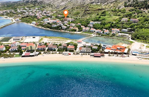 Apartments Crljenko with sea view Pag