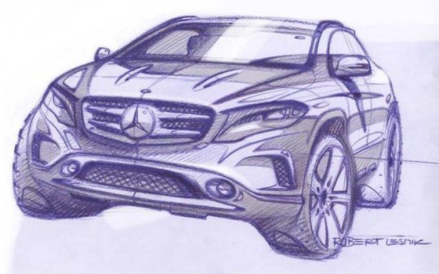 Mercedes Benz GLA Na Oficjalnych Szkicach