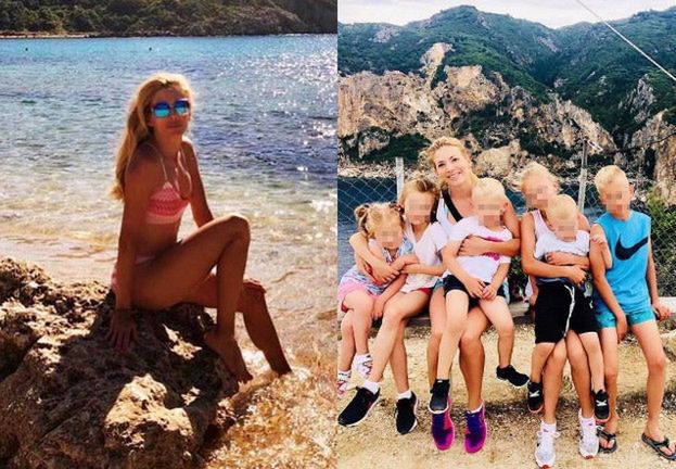   Izabella Łukomska-Pyżalska spends holidays with six children (FOTO) 