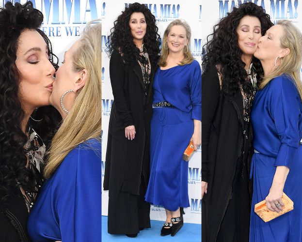   Sensitive Kisses Cher and Meryl Streep at first 