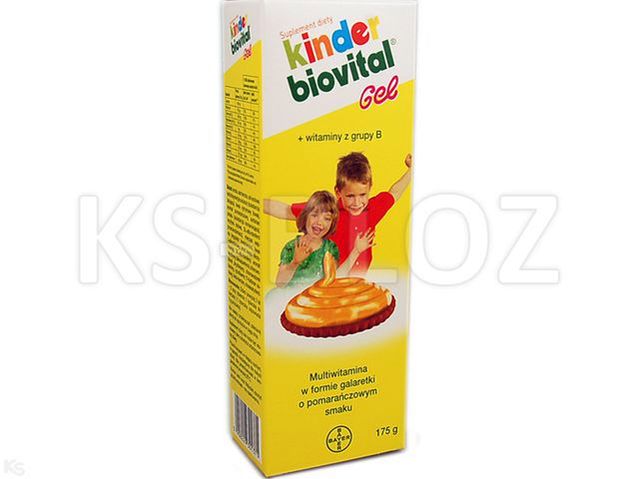 Kinder Biovital gel o smak.pomarań.