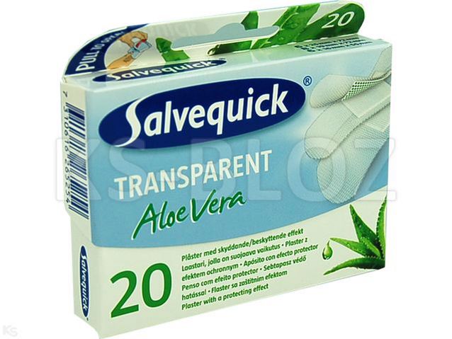 Plast.SALVEQUICK Transparent Aloe Vera 20 szt.