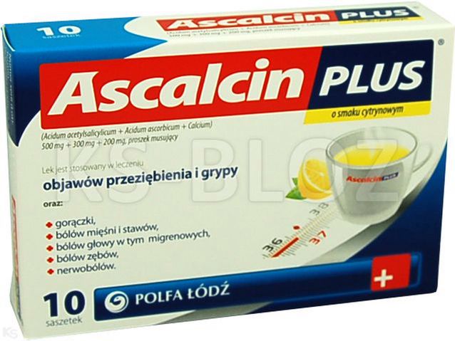 Ascalcin Plus o smaku cytryn.