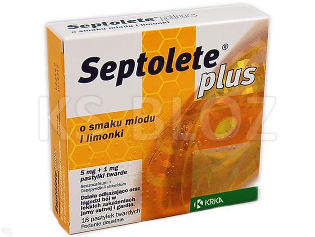 Septolete Plus o sm.miodu i limonki
