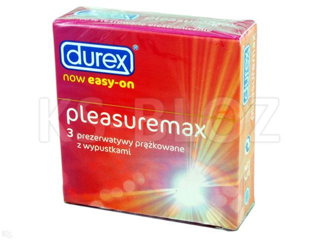Prezerwat. DUREX PleasureMax nawil.