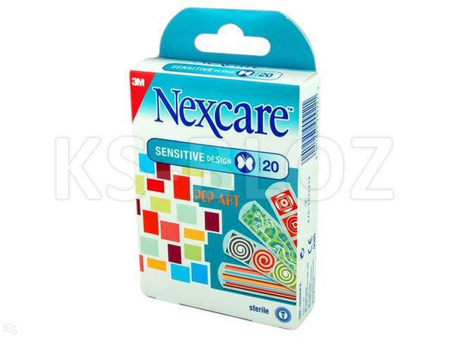 Plast.Nexcare Sensitive Design Pop Art steryl.