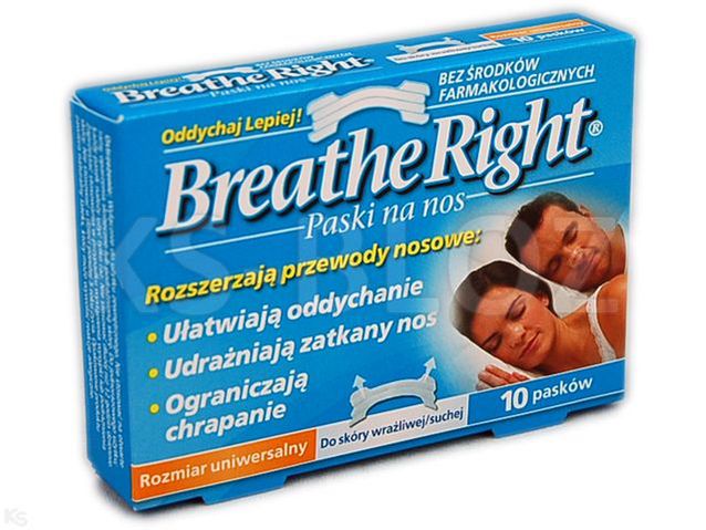 Paski BREATHE RIGHT n/nos ułatw.oddychanie sensitive