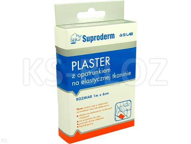 SUPRODERM Plast.z opatr.n/tkan.elast. 1mx6cm