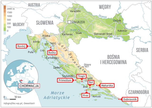 chorwacja kurorty mapa Chorwacja Najpopularniejsze Kurorty Wp Turystyka chorwacja kurorty mapa