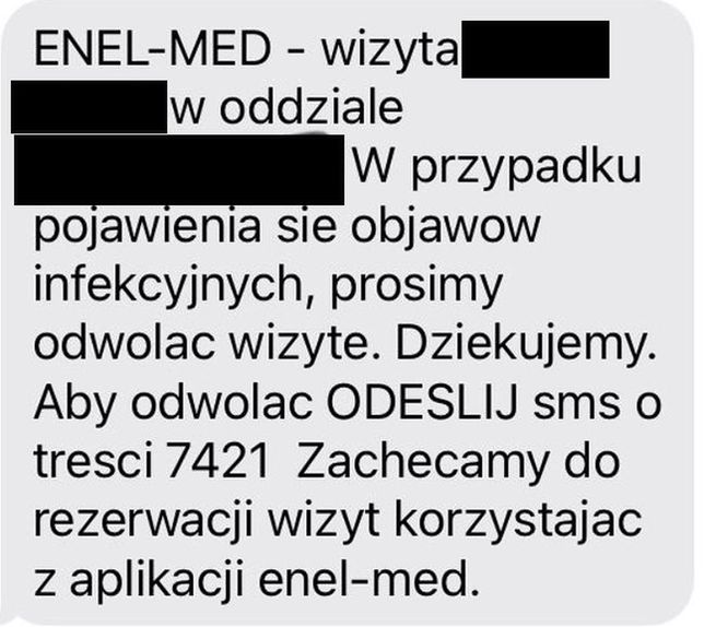 SMS, który otrzymał nasz czytelnik 