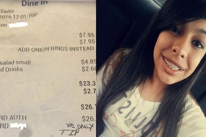 Zamiast napiwku zostawili jej okropny dopisek. "Tchórze"