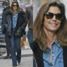 Wyluzowana Cindy Crawford spaceruje w kożuchu za 10 tysięcy