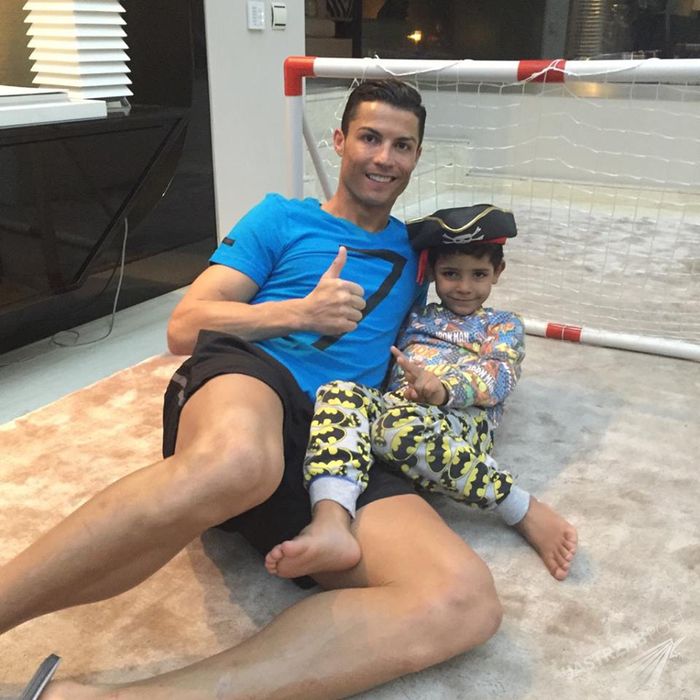Ronaldo z synem Juniorem