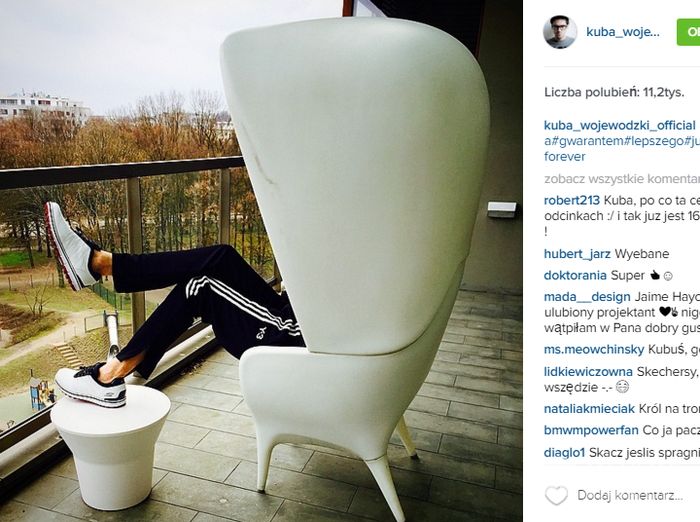 Kuba Wojewódzki pokazał mieszkanie na Instagramie 
