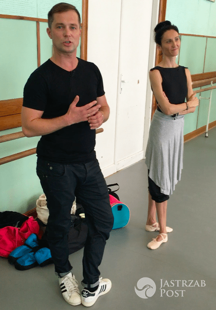 Małgorzata Rozenek z bratem Miszą Kostrzewskim w szkole baletowej
