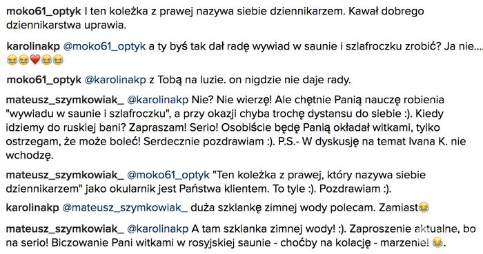 Salon optyczny Moko 61 obraża Mateusza Syzmkowiaka, swojego klienta