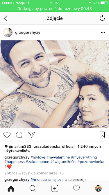 Agnieszka i Grzegorz Hyży - Instagram