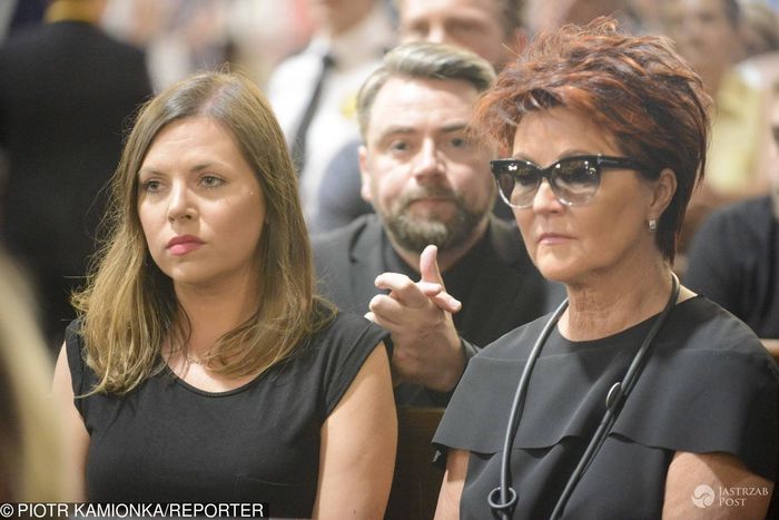 Ola Kwaśniewska i Jolanta Kwaśniewska - pogrzeb Zbigniewa Wodeckiego