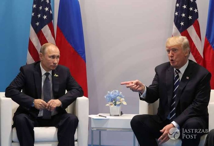 Donald Trump i Władimir Putin podczas spotkania w Hamburgu