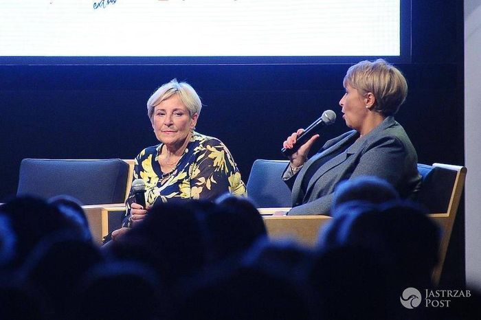 Krystyna Przybylska i Agnieszka Kubera na spotkaniu promującym książkę