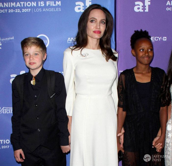 Angelina Jolie z dziećmi - Shiloh, Zahara. Premiera Breadwinner w Hollywood
