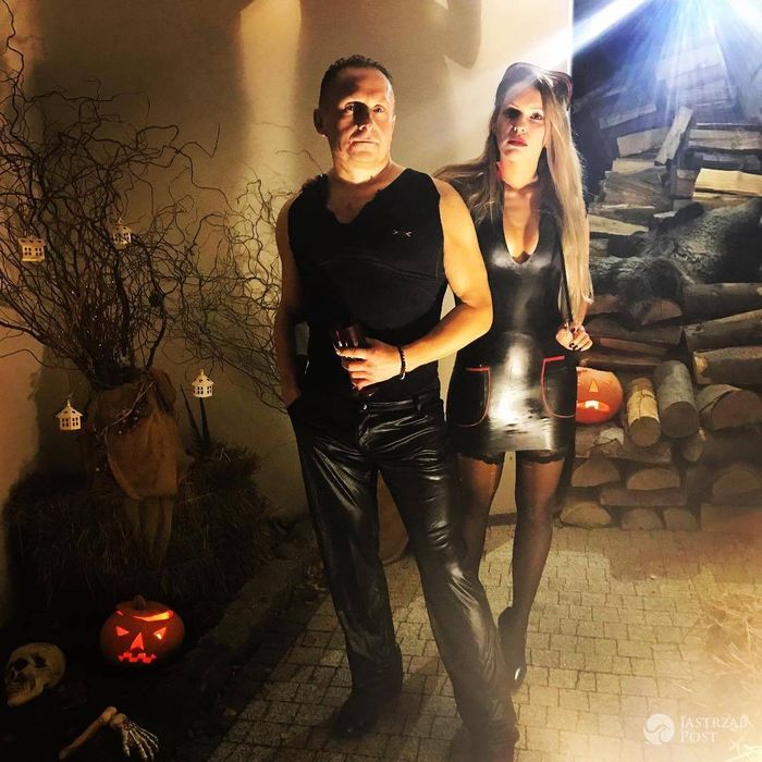 Kamil Durczok z ukochaną cali w lateksie świętują Halloween
