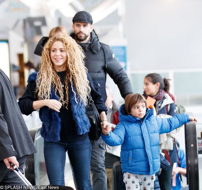 Shakira z Gerardem Pique i synami, Sashą i Milanem