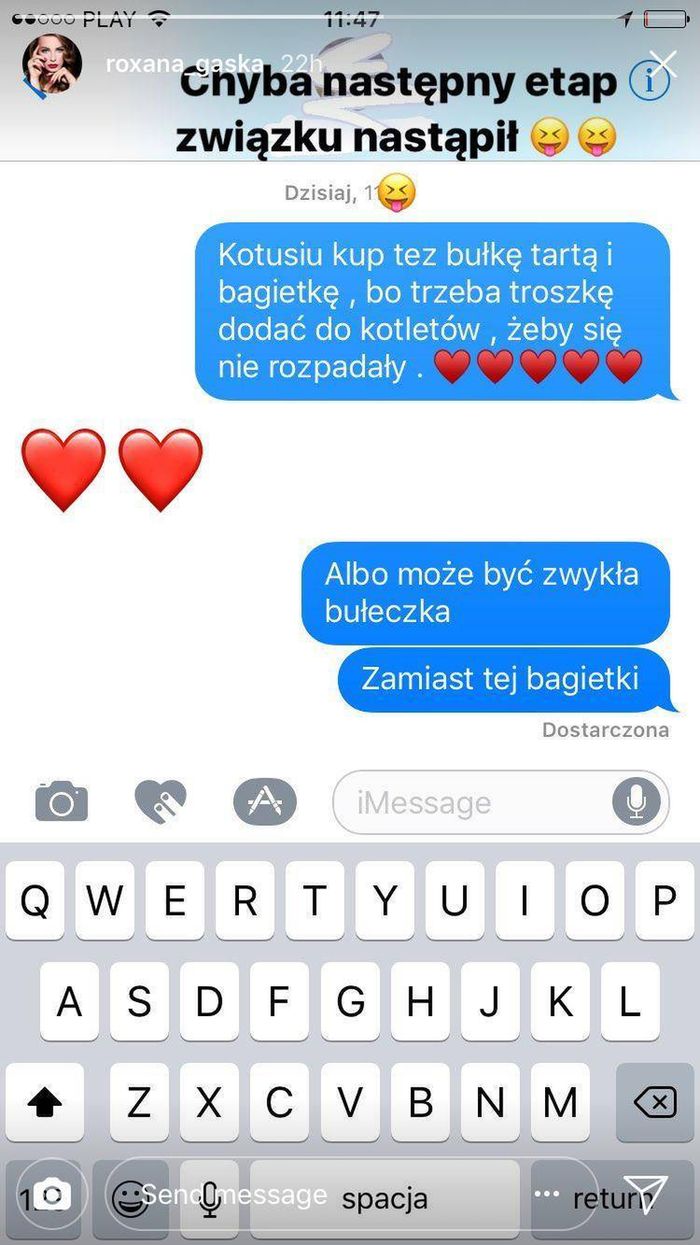 SMS-y Jacka Rozenka do Roxi Gąski