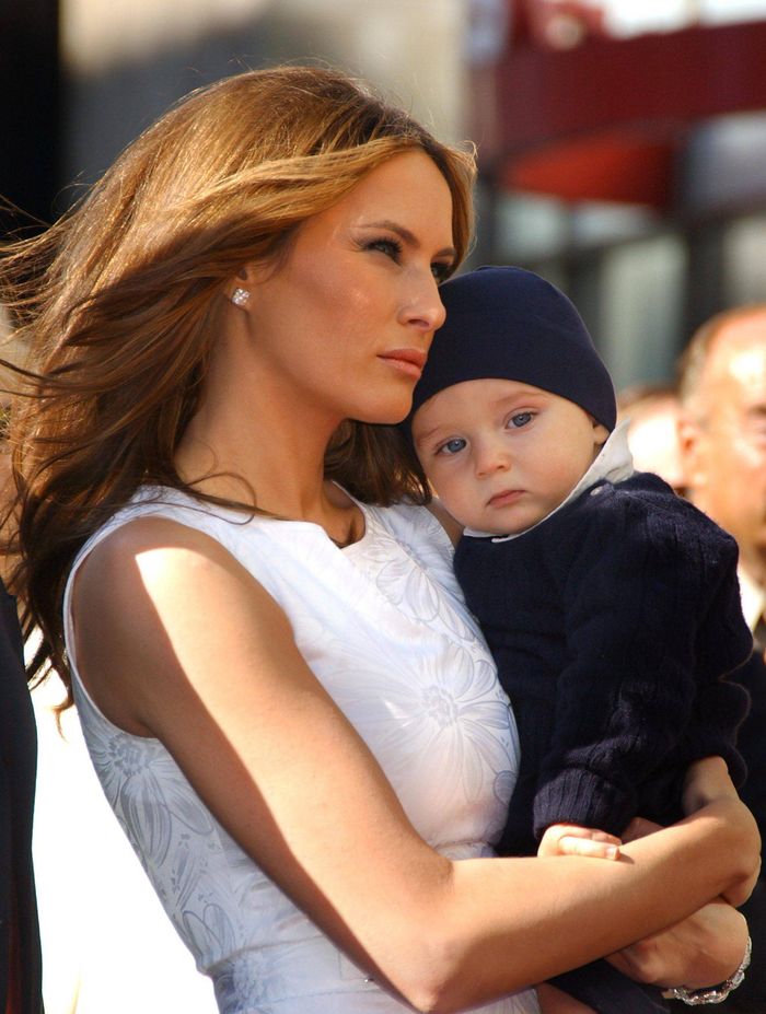 Melania Trump z synem Barronem w 2007 roku