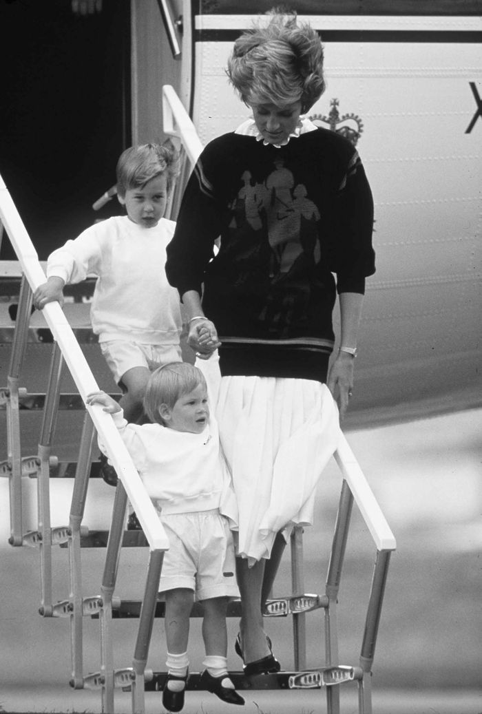 Książę Harry, książę William i księżna Diana podczas wakacji w Szkocji w 1986 roku