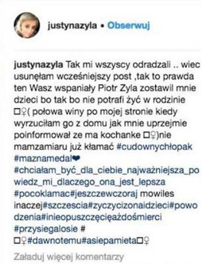 Piotr Żyła zostawił żonę i dzieci dla kochanki